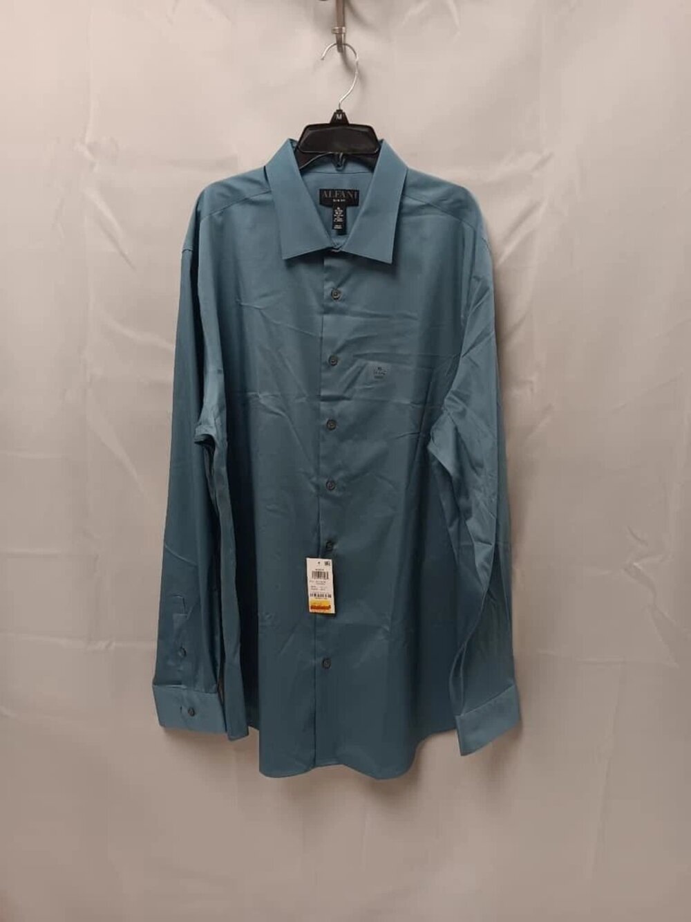 Men's Alfani Blue Dress Shirt XL 17-17 1/2 36-37 ORG $65 NWT (rack 1)